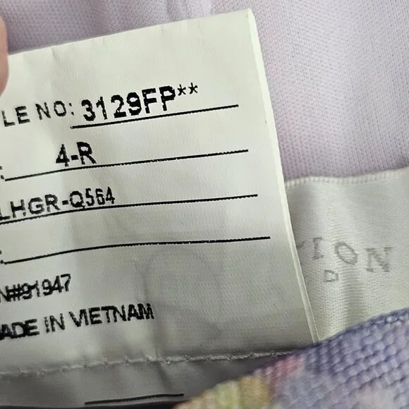 Dessy Collection Purple Floral Corset Strapless Chiffon Maxi Dress Size 4R NWOT - Picture 10 of 14